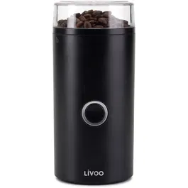 Livoo Molinillo de Café Eléctrico DOD219N, 180 W, Capacidad 12 Tazas, Color Negro