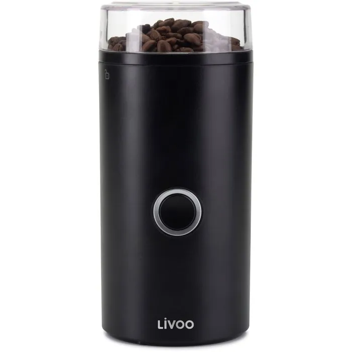 Livoo Molinillo de Café Eléctrico DOD219N, 180 W, Capacidad 12 Tazas, Color Negro Livoo Molinillo de Café Eléctrico DOD219N, 180 W, Capacidad 12 Tazas, Color Negro