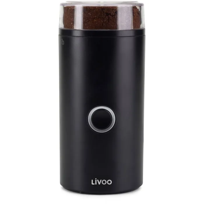 Livoo Molinillo de Café Eléctrico DOD219N, 180 W, Capacidad 12 Tazas, Color Negro Livoo Molinillo de Café Eléctrico DOD219N, 180 W, Capacidad 12 Tazas, Color Negro