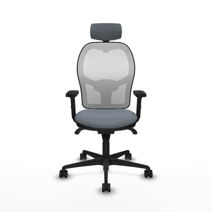 PIQUERAS Y CRESPO Silla de oficina Jorquera con mecanismo Sincro, Gris y Blanco PIQUERAS Y CRESPO Silla de oficina Jorquera con mecanismo Sincro, Gris y Blanco