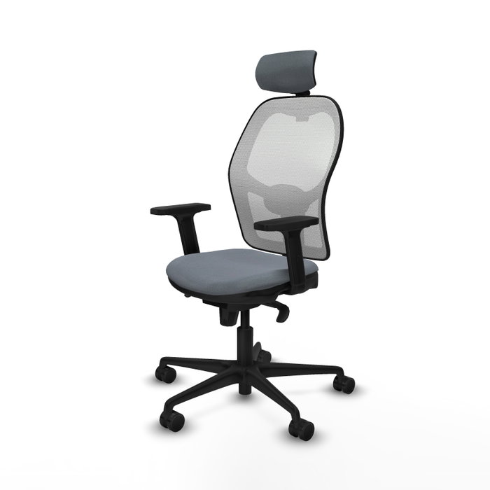 PIQUERAS Y CRESPO Silla de oficina Jorquera con mecanismo Sincro, Gris y Blanco PIQUERAS Y CRESPO Silla de oficina Jorquera con mecanismo Sincro, Gris y Blanco