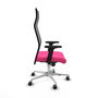 PIQUERAS Y CRESPO Sillón Albacete con Mecanismo Sincro Rosa y Negro