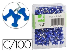 Q-connect Señalizador de planos azul caja de 100 unidades
