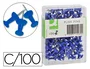 Q-connect Señalizador de planos azul caja de 100 unidades
