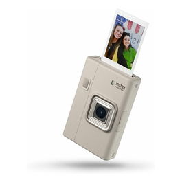 FUJIFILM Instax Mini LiPlay+ Cámara Híbrida Digital Instantánea con Pantalla LCD 3", Sensor 1/5" CMOS, 25.6 MP, Color Arena Beige (Ref: 16947999)