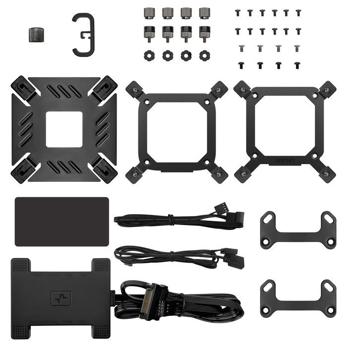 Deepcool Spartacus 360 LCD Kit de Refrigeración Líquida AIO para CPU, Radiador de 360mm (3x Ventiladores de 120mm), Pantalla TFT 3.4", Negro