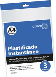 FRAGA IMPORT, S.L. Blíster de 3 Láminas de Plastificado A4 Instantáneo en Frío