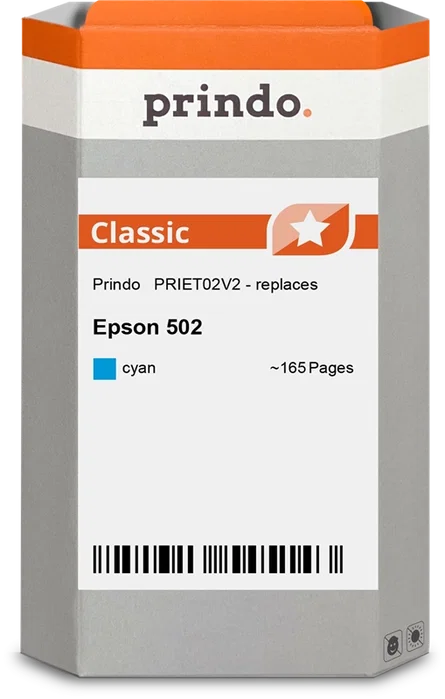 Prindo Cartucho de tinta cian PRIET02V2 Classic, 3,3ml Prindo Cartucho de tinta cian PRIET02V2 Classic, 3,3ml