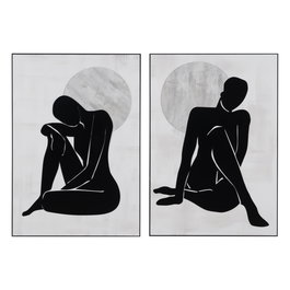 Cuadro Relieve 2/M Madera Decoración 70 X 100 cm (Set de 2)