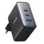 Anker 736 (Nano II) Cargador GaN II de 100W, Cargador de Pared 3 Puertos (2x USB-C, 1x USB-A) Compatible con MacBook, iPhone, iPad, Galaxy