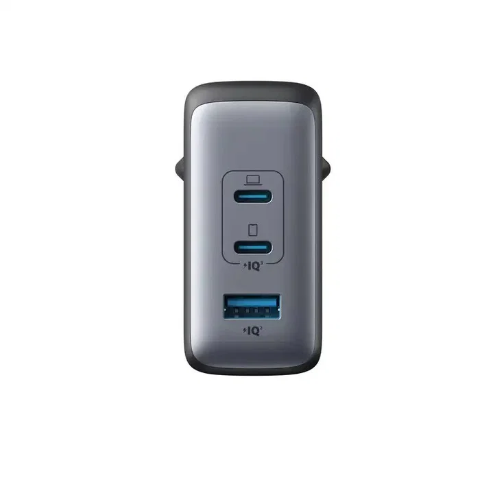 Anker 736 (Nano II) Cargador GaN II de 100W, Cargador de Pared 3 Puertos (2x USB-C, 1x USB-A) Compatible con MacBook, iPhone, iPad, Galaxy