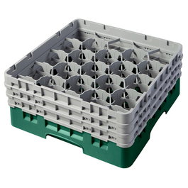 CAMBRO Cesta de lavado 20 comp. 3 alturas Verde sherwood