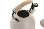 DKD Home Decor Tetera Inox Rubberwood 2,5L Beige