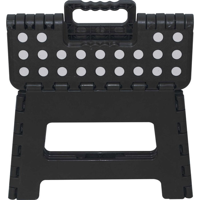 Marbueno Taburete Plegable de Plástico Negro 31,5x25x22 cm
