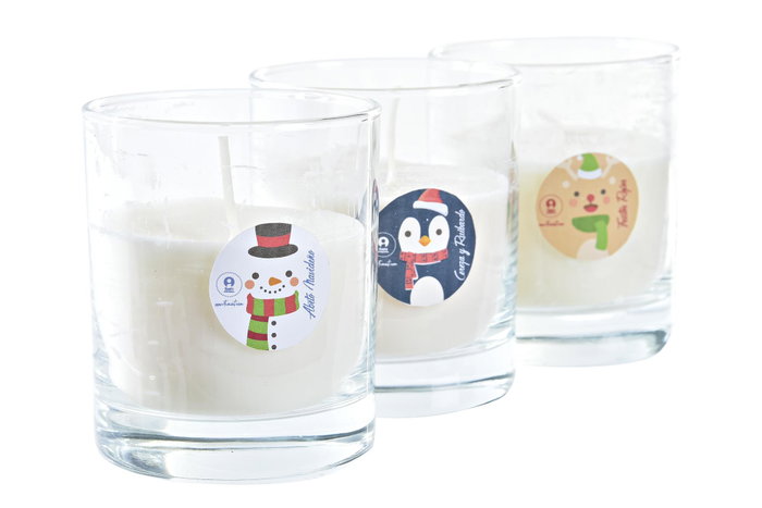 DKD Home Decor Surtido de Velas Amigos Santa