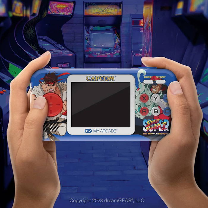 My Arcade Pocket Player PRO - Super Street Fighter II - Juego Retrogaming - Pantalla Alta Resolución 7 cm