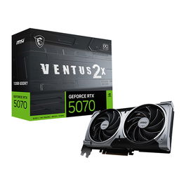 MSI GeForce RTX 5070 12GB GDDR7 VENTUS 2X OC Tarjeta Gráfica NVIDIA con Doble Ventilador y Enfriamiento TORX FAN 5.0