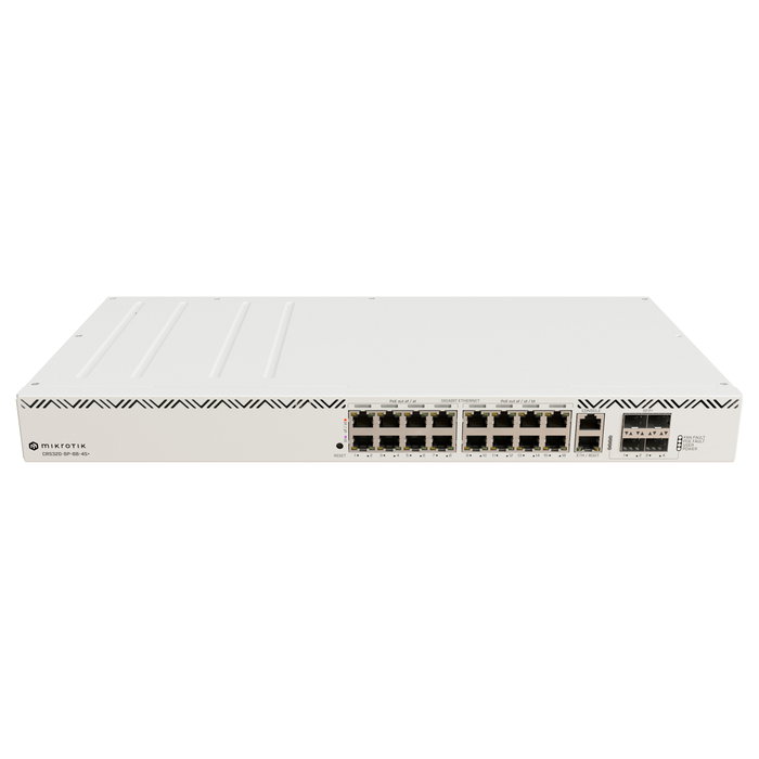 MikroTik CRS320-8P-8B-4S+RM Switch de Rack 16+4 Puertos Gigabit PoE 10G SFP+ RouterOS ARM 98DX226S 600W Max PoE MikroTik CRS320-8P-8B-4S+RM Switch de Rack 16+4 Puertos Gigabit PoE 10G SFP+ RouterOS ARM 98DX226S 600W Max PoE