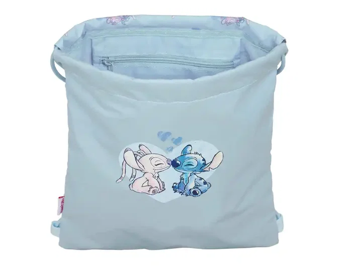 Bolsa Mochila con Cuerdas Lilo & Stitch Azul 26 x 34 x 1 cm