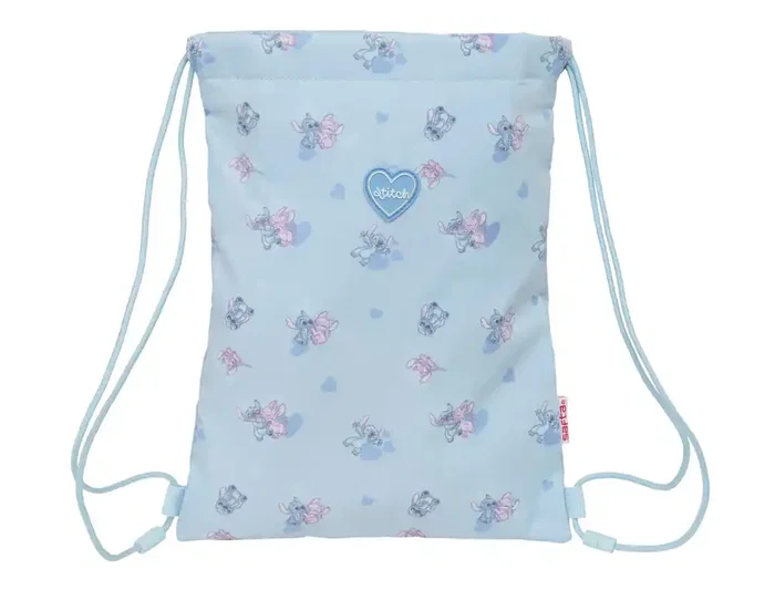 Bolsa Mochila con Cuerdas Lilo & Stitch Azul 26 x 34 x 1 cm
