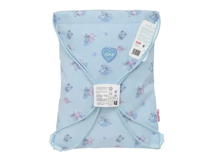Bolsa Mochila con Cuerdas Lilo & Stitch Azul 26 x 34 x 1 cm
