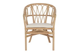 DKD Home Decor Silla Balines 56 x 77 x 50 cm (2 Unidades) Ratán Natural Blanco Roto