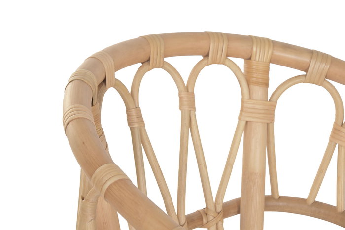 DKD Home Decor Silla Balines 56 x 77 x 50 cm (2 Unidades) Ratán Natural Blanco Roto