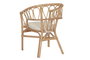 DKD Home Decor Silla Balines 56 x 77 x 50 cm (2 Unidades) Ratán Natural Blanco Roto
