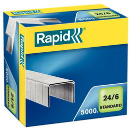 Grapas Rapid Standard 24/6 Mm. Galvanizadas Caja De 5000 (Set de 10)