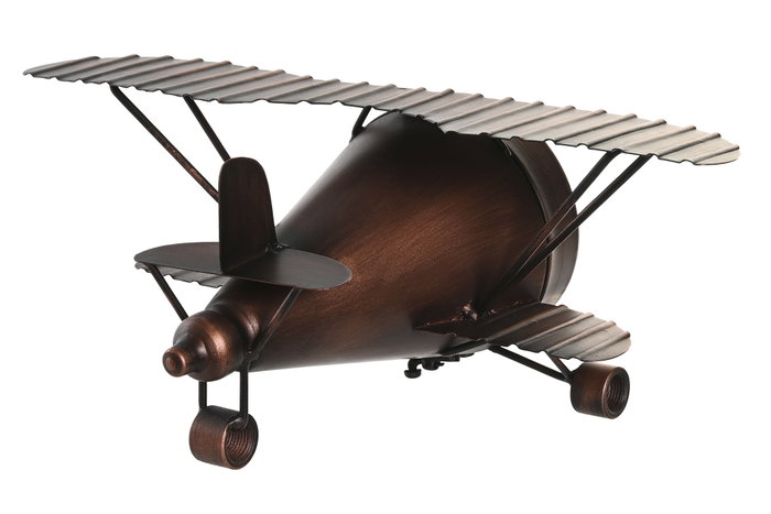 DKD Home Decor Reloj de Sobremesa Hierro Avión Surtido de 2 Unidades