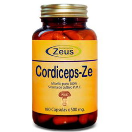 ZEUS Cordiceps-Ze 180Cap. Complemento Alimenticio de Cordyceps y Vitamina C, 180 Cápsulas - Adaptógeno para Resistencia al Estrés, Fatiga y Apoyo al Sistema Inmunitario