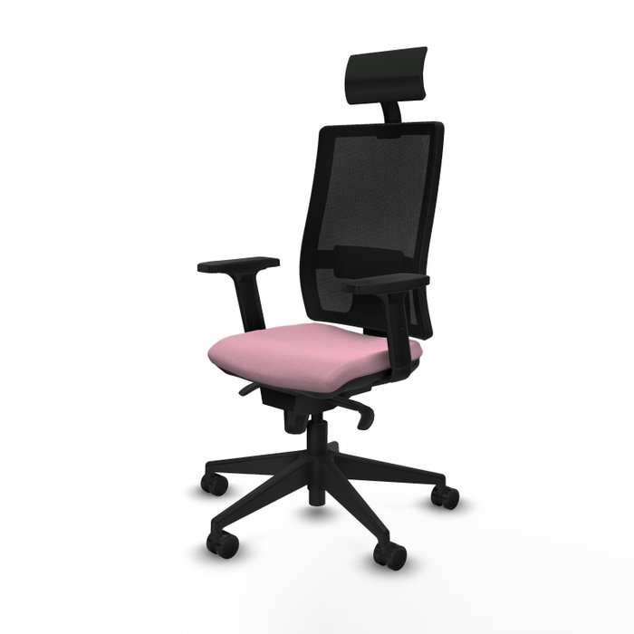 PIQUERAS Y CRESPO Silla de oficina Horna Rosa y Negro con Mecanismo Sincro PIQUERAS Y CRESPO Silla de oficina Horna Rosa y Negro con Mecanismo Sincro