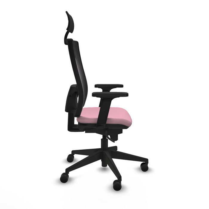 PIQUERAS Y CRESPO Silla de oficina Horna Rosa y Negro con Mecanismo Sincro PIQUERAS Y CRESPO Silla de oficina Horna Rosa y Negro con Mecanismo Sincro