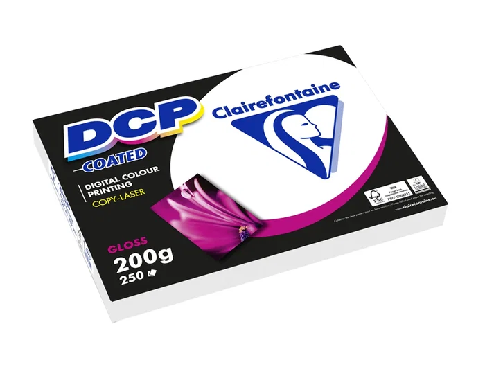 Clairefontaine Papel Fotocopiadora Color DCP Coated Glossy Din A3 200 Gramos Paquete 250 Hojas Clairefontaine Papel Fotocopiadora Color DCP Coated Glossy Din A3 200 Gramos Paquete 250 Hojas