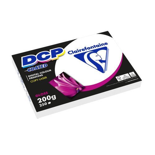 Clairefontaine Papel DCP Coated Glossy Din A3 200g Blanco