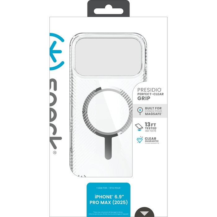 Speck Presidio Perfect Clear Grip Case MagSafe para iPhone 17 Pro Max