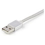 StarTech.com Cable Multicarga 3 en 1 Lightning, USB-C y Micro-USB, 1m, Plata
