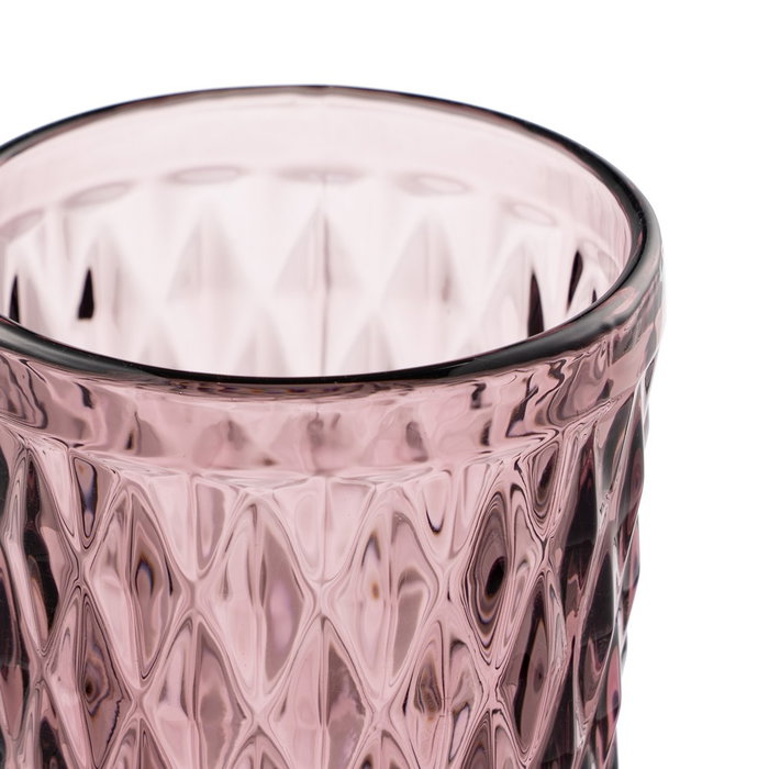 Vaso Rosa Cristal Decoración 8 X 8 X 12,50 cm (Set de 5)
