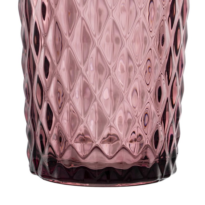 Vaso Rosa Cristal Decoración 8 X 8 X 12,50 cm (Set de 5)