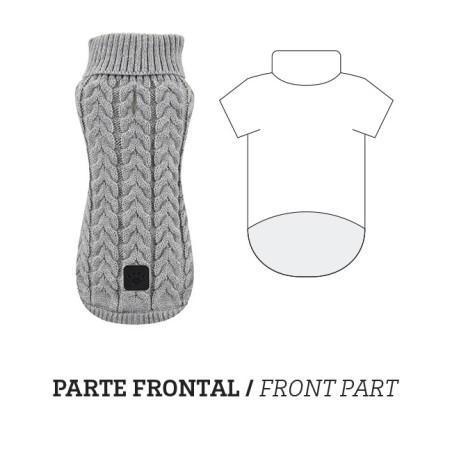 Nayeco Jersey de Punto Trenza Gris 55cm Nayeco Jersey de Punto Trenza Gris 55cm