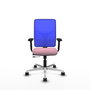 PIQUERAS Y CRESPO Silla de oficina Motilla Rosa y Azul con mecanismo Sincro/Traslack