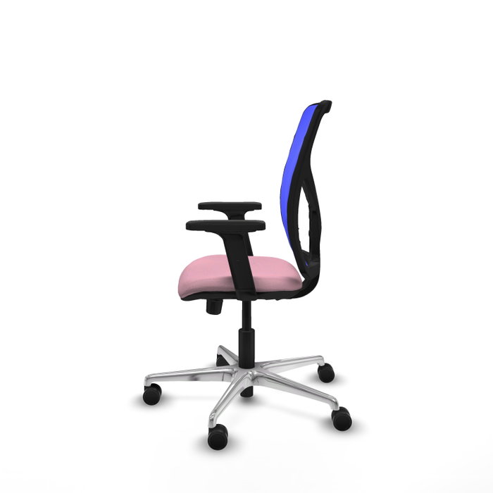 PIQUERAS Y CRESPO Silla de oficina Motilla Rosa y Azul con mecanismo Sincro/Traslack