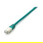 EQUIP 605649 Cable Patch Cat6A S/FTP LSZH RJ45 Macho a Macho Verde 20m