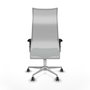 PIQUERAS Y CRESPO Sillón Albacete con Mecanismo Sincro, Tela Verde Botella y Malla Blanca, Base Aluminio, Brazos 2D, Ruedas 65mm para Parqué