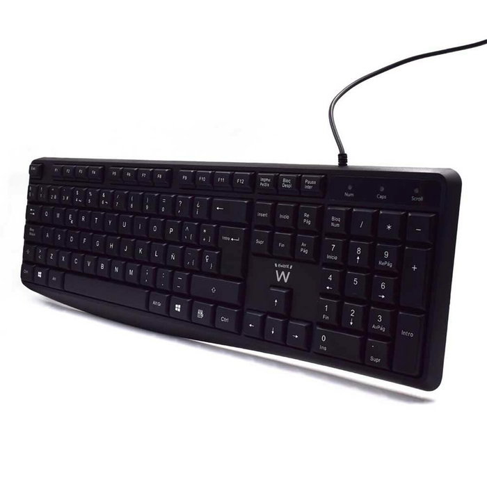 Ewent EW3001 Teclado Oficina USB QWERTY Español Negro