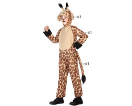 Disfraz Jirafa Niño Unisex Infantil Marrón 7-9 Años - Traje de Animales de la Sabana
