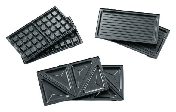 Severin SA 2968 Sandwichera con 3 Placas Intercambiables, Negro/Plata Severin SA 2968 Sandwichera con 3 Placas Intercambiables, Negro/Plata