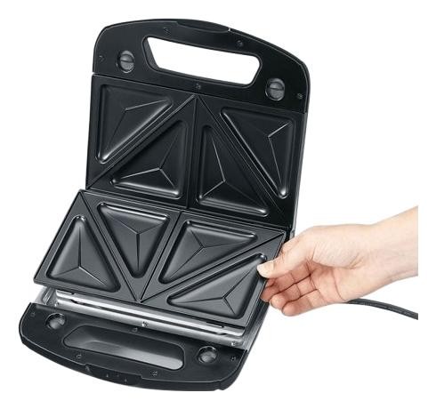Severin SA 2968 Sandwichera con 3 Placas Intercambiables, Negro/Plata Severin SA 2968 Sandwichera con 3 Placas Intercambiables, Negro/Plata