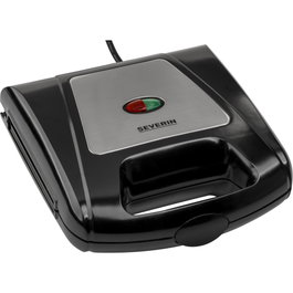 Severin SA 2968 Sandwichera con 3 Placas Intercambiables, Negro/Plata