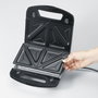 Severin SA 2968 Sandwichera con 3 Placas Intercambiables, Negro/Plata